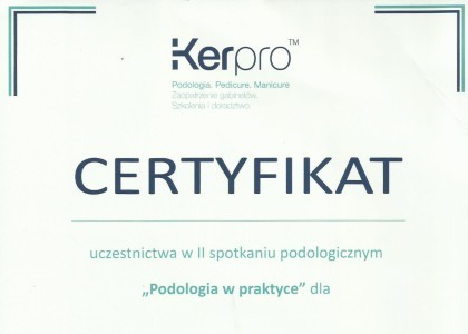 Certyfikat: Podologia w praktyce
